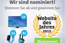 Webseite des Jahres 2015 wird gewählt: Machen Sie mit
