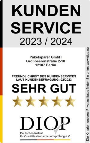 Sehr guter Kundenservice Paketsparer von DIQP